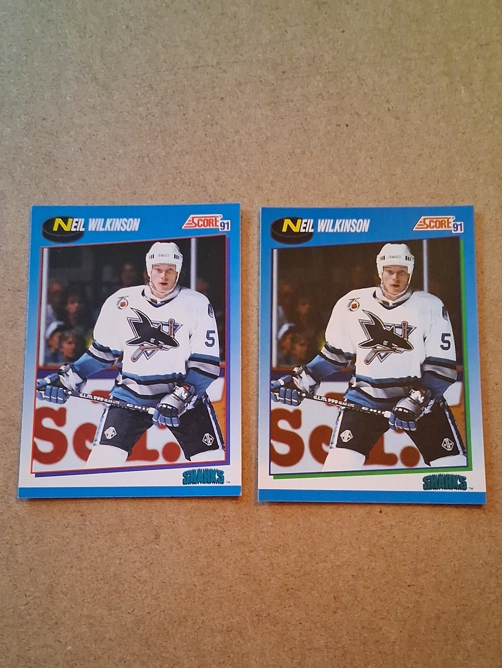 Neil Wilkinson Sharks/Minnesota North Stars Hockey Cards